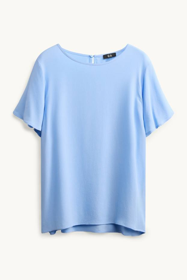 Damen - Bluse - hellblau