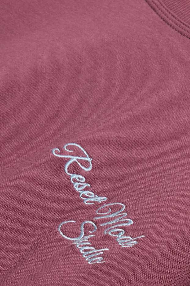 Damen - T-Shirt - Oversized - bordeaux