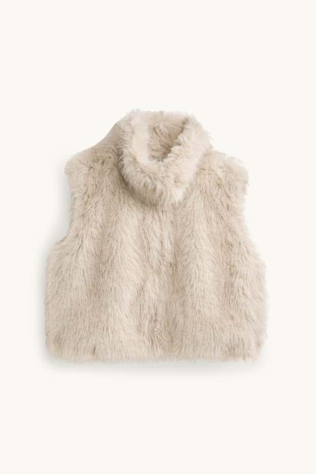 Donna - Giubbino in finto montone - beige