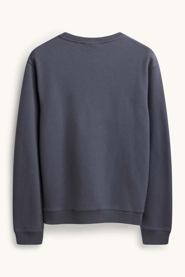 Hommes - Sweat - finition texturée - gris anthracite