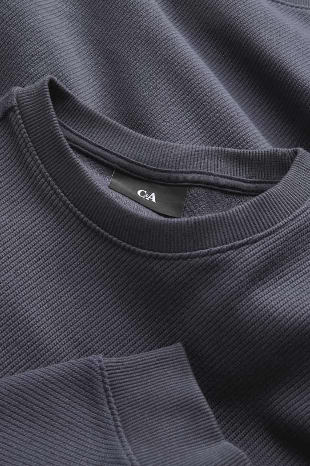 Hommes - Sweat - finition texturée - gris anthracite