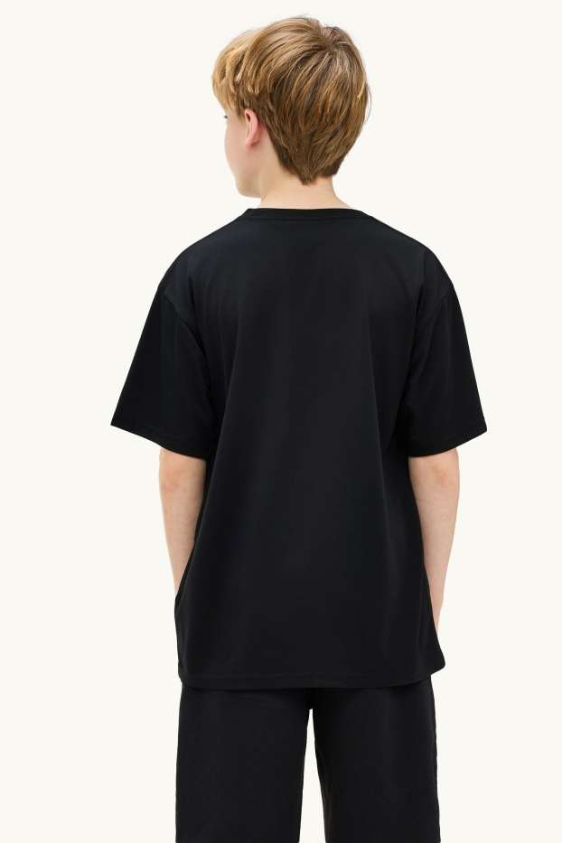 Children Boys - Dragon - short sleeve T-shirt - black