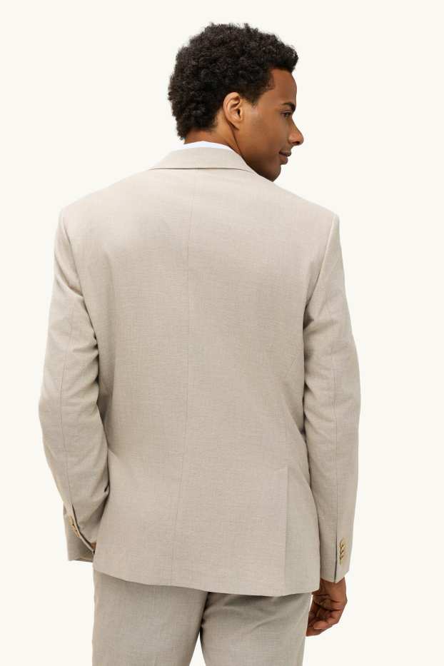 Herren - Baukasten-Sakko - Regular Fit - Leinen-Mix - beige