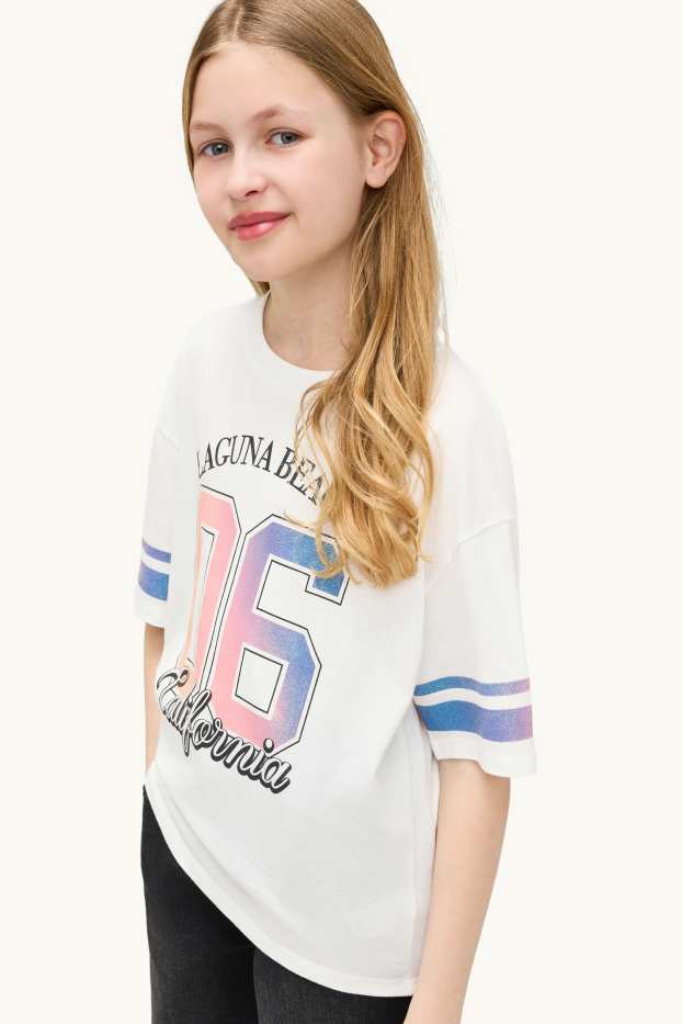 Bambine - Confezione da 2 - Maui e California - maglia a maniche corte - nero