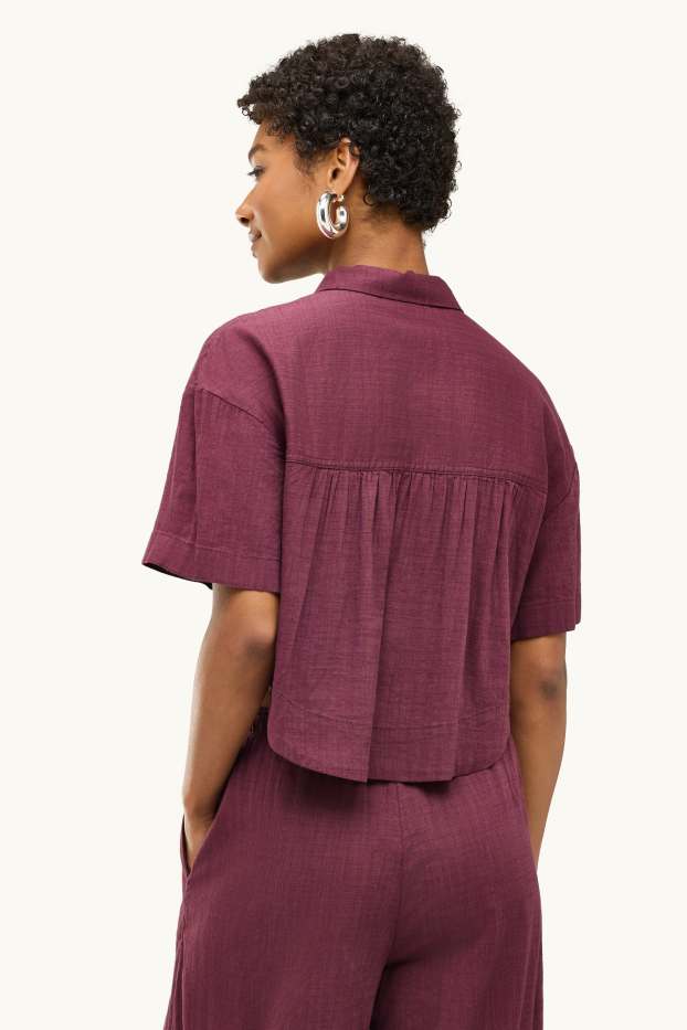 Dames - Blouse - donkerrood