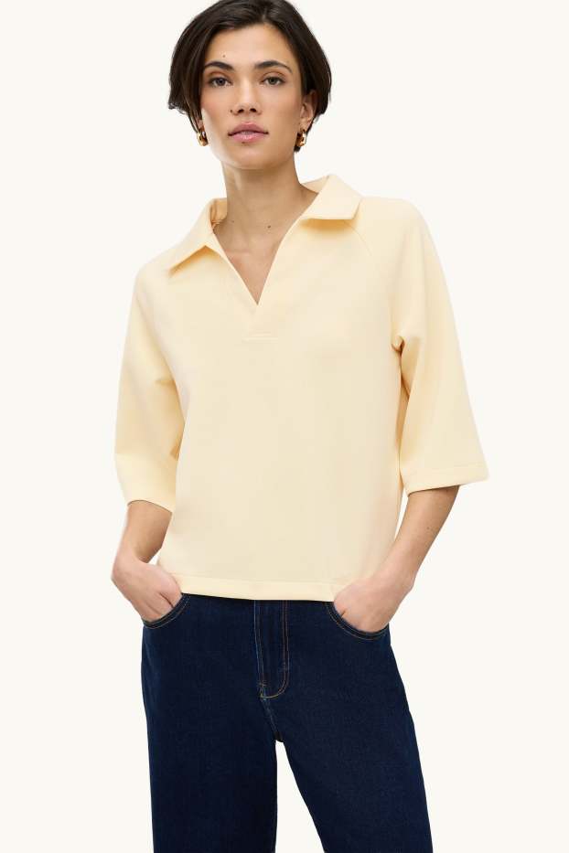 Dames - Sweatshirt - lichtgeel