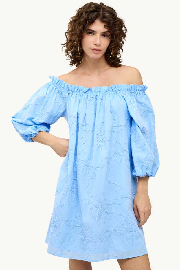 Dames - A-lijn-jurk - blauw