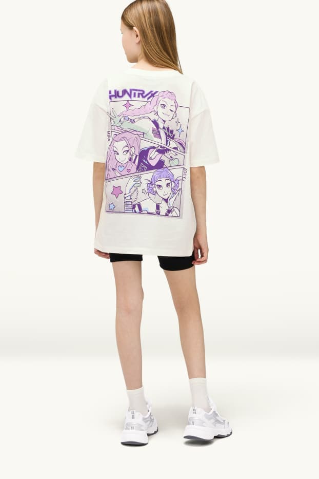 Children Girls - Outfit - purple / white