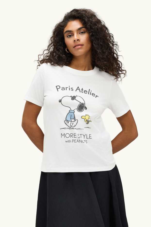 Dames - T-shirt - regular fit - Peanuts - wit