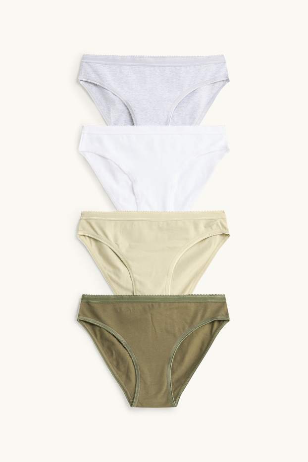 Donna - Confezione da 4 - slip - verde