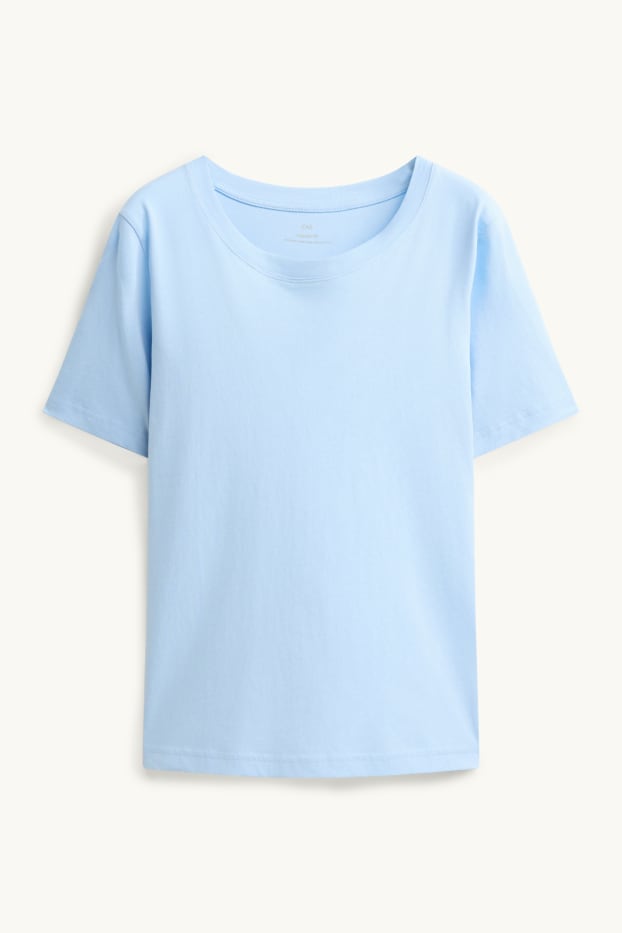 Damen - T-Shirt - Regular Fit - hellblau