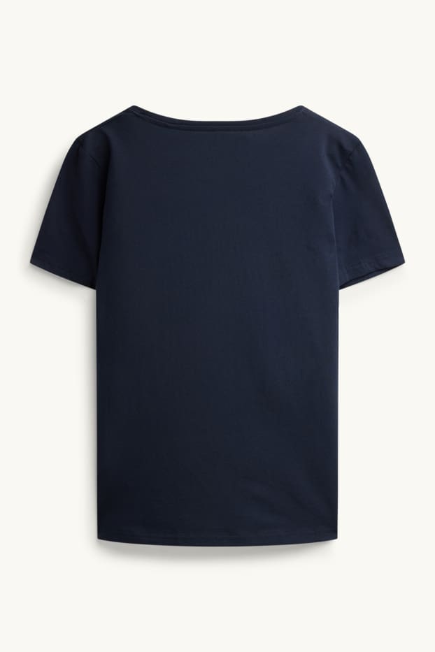 Femmes - T-shirt - slim fit - bleu foncé