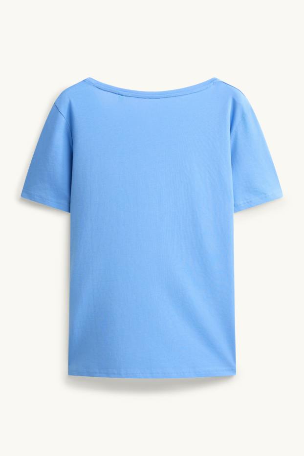Damen - T-Shirt - Slim Fit - blau