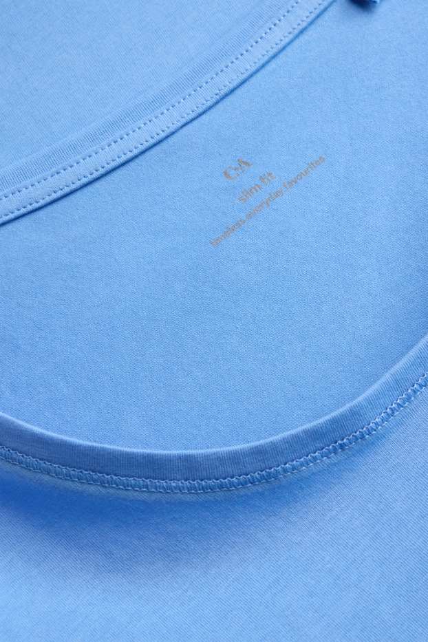 Damen - T-Shirt - Slim Fit - blau