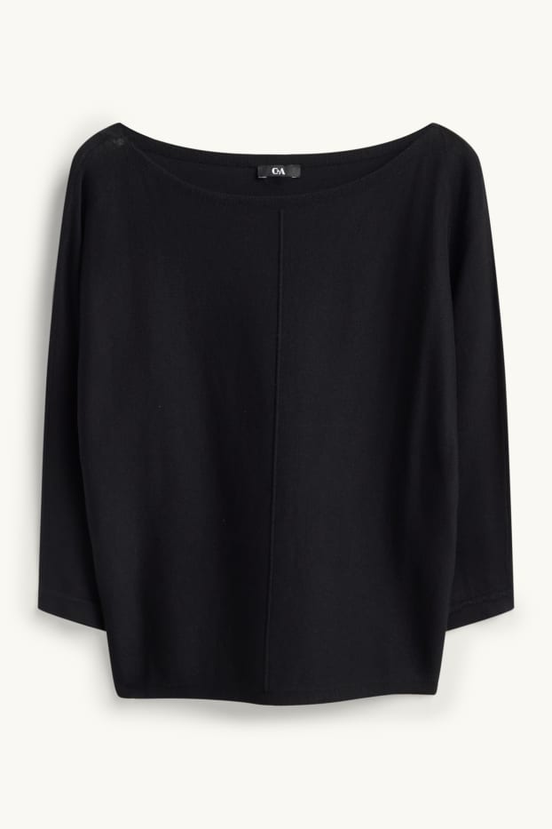 Damen - Feinstrick-Pullover - schwarz