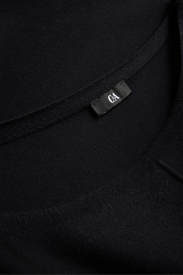 Damen - Feinstrick-Pullover - schwarz