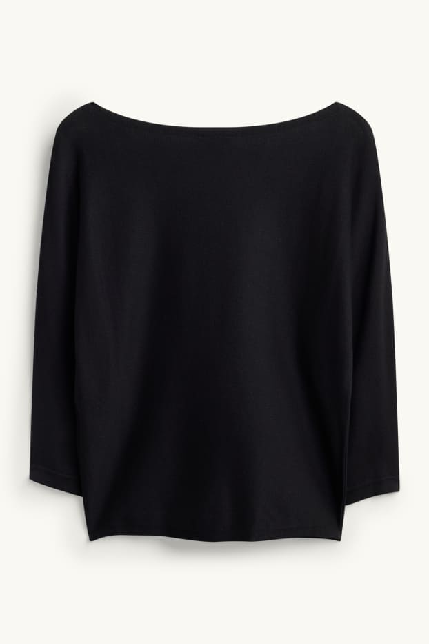Damen - Feinstrick-Pullover - schwarz