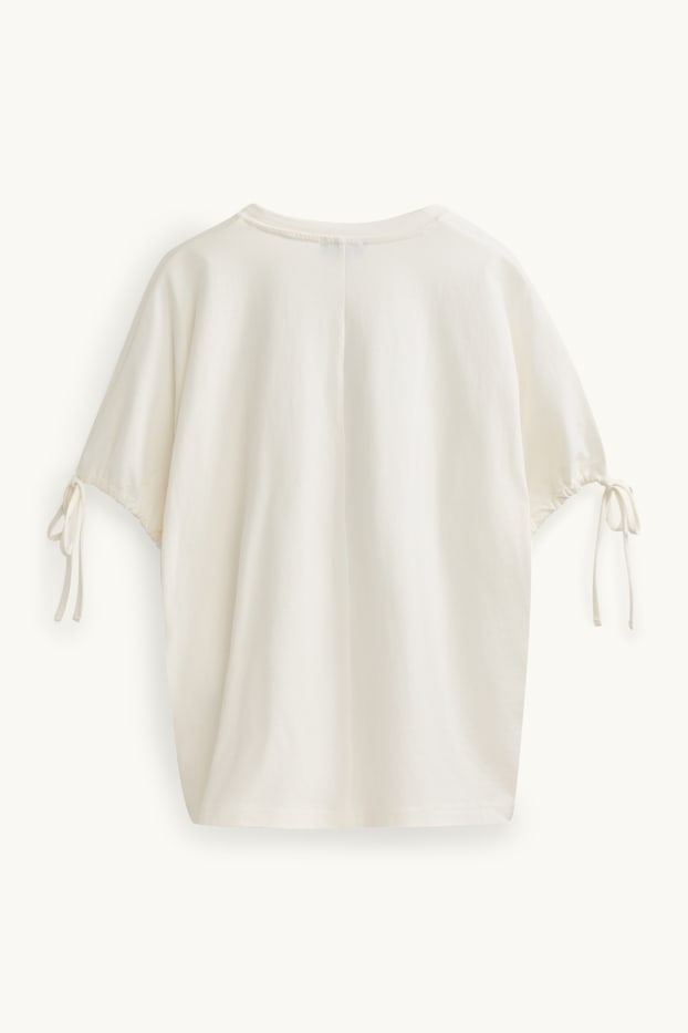 Damen - T-Shirt - Relaxed Fit - weiß