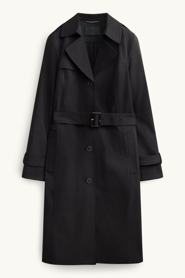 Donna - Trench - idrorepellente - nero
