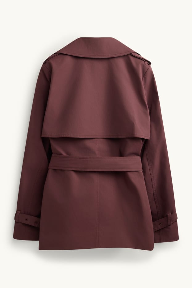 Damen - Trenchcoat - wasserabweisend - bordeaux