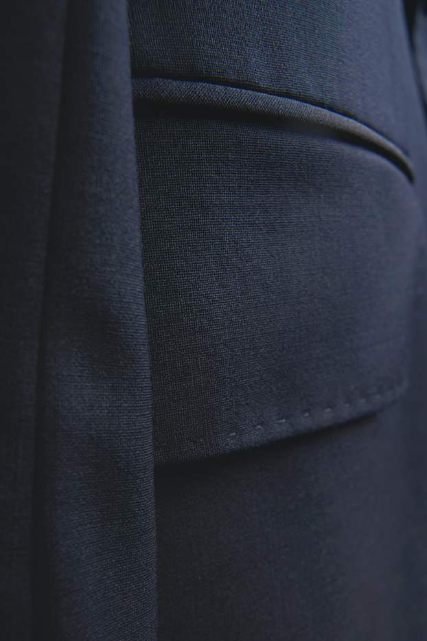 Bărbați - Sacou modular - regular fit - Flex - amestec de lână - LYCRA® - albastru închis