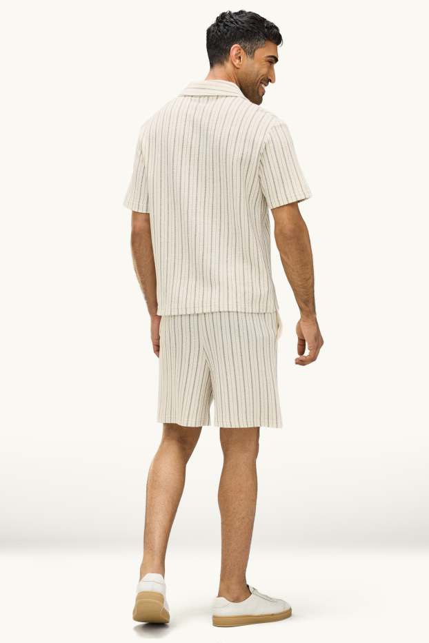 Heren - Shorts - crèmekleurig