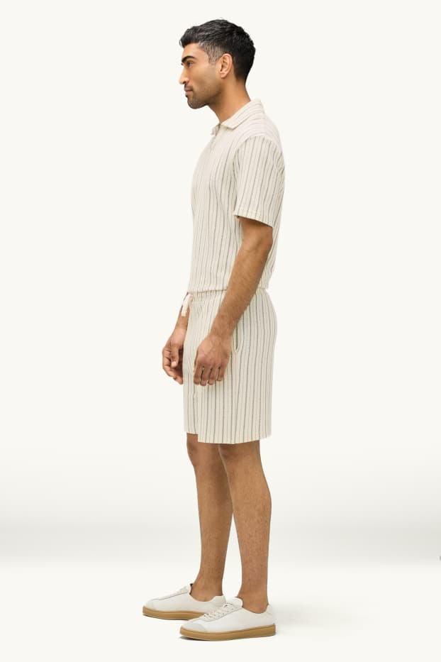 Heren - Shorts - crèmekleurig