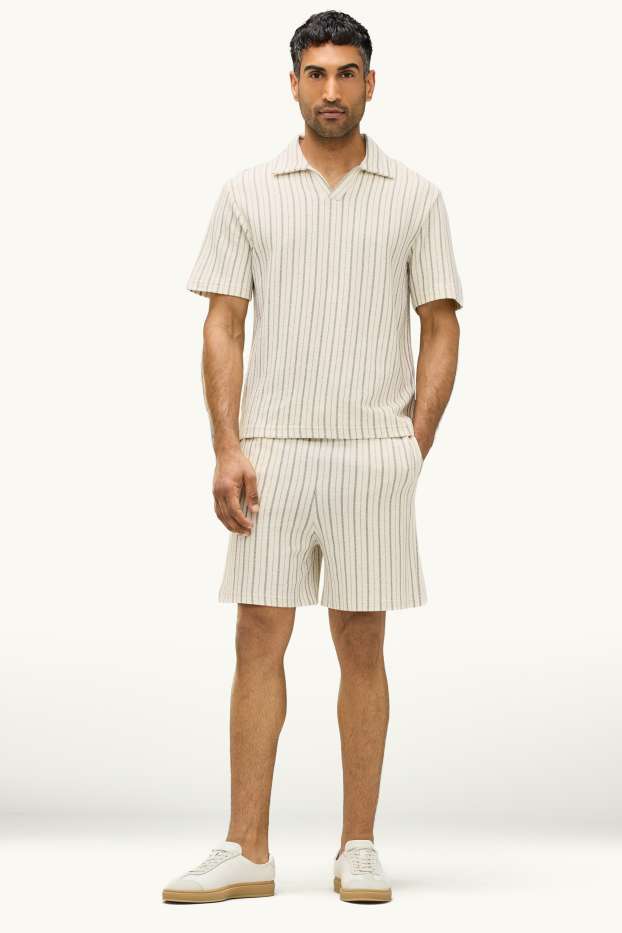 Heren - Shorts - crèmekleurig