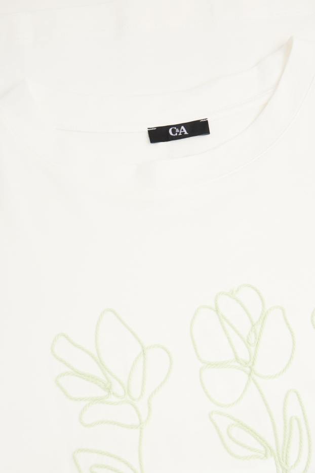 Women - T-shirt - relaxed fit - white