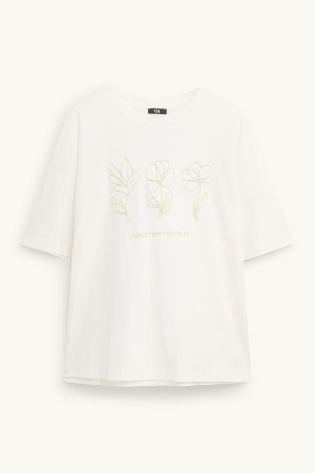 Women - T-shirt - relaxed fit - white