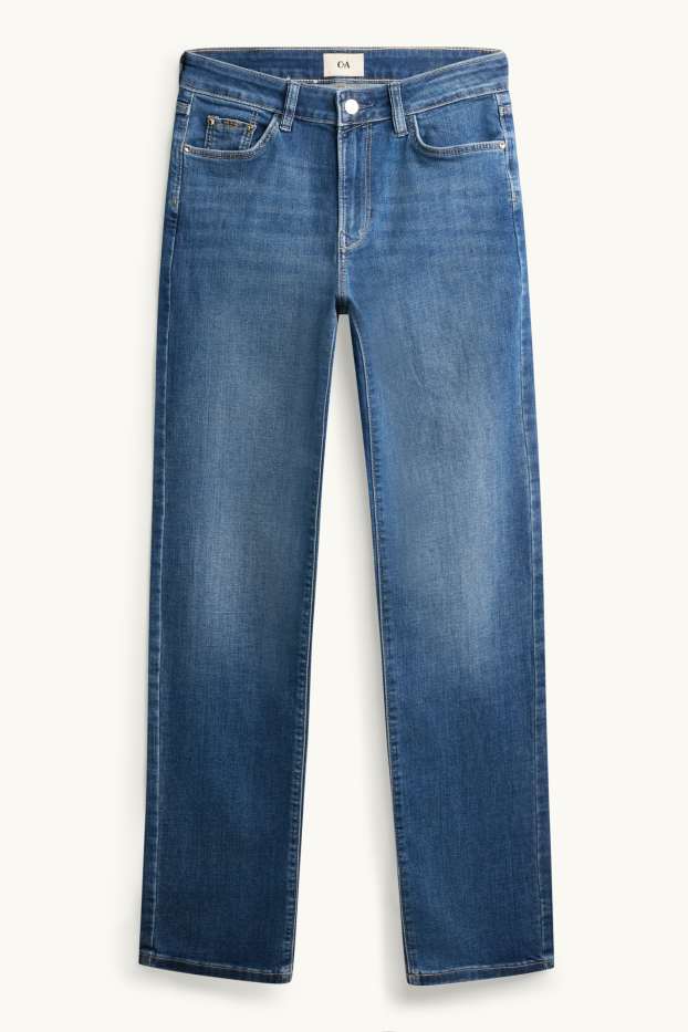 Dames - Straight jeans - mid waist - LYCRA® - jeansblauw