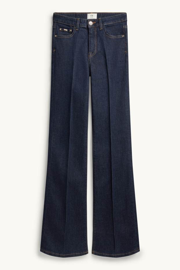 Damen - Flared Jeans - Mid Waist - LYCRA® - dunkeljeansblau