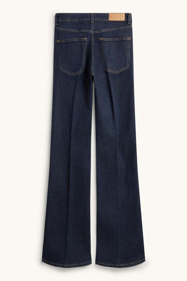 Damen - Flared Jeans - Mid Waist - LYCRA® - dunkeljeansblau