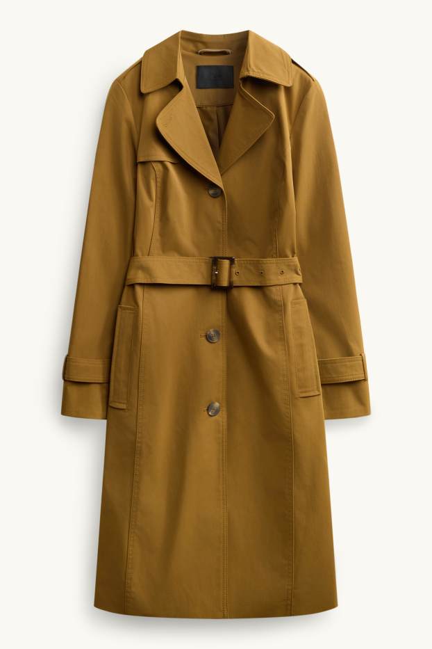 Damen - Trenchcoat - wasserabweisend - karamell