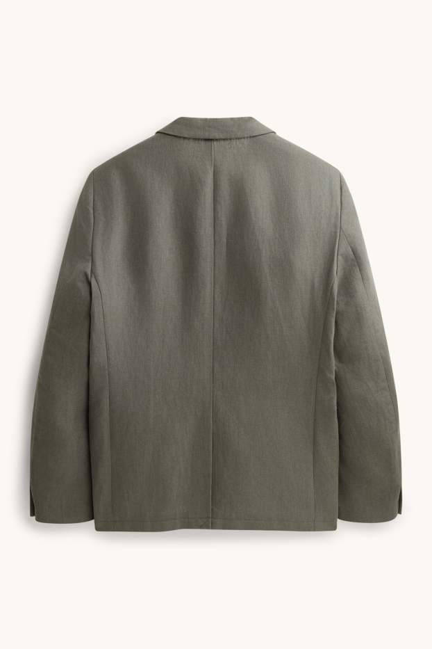 Bărbați - Sacou modular - regular fit - amestec de in - gri