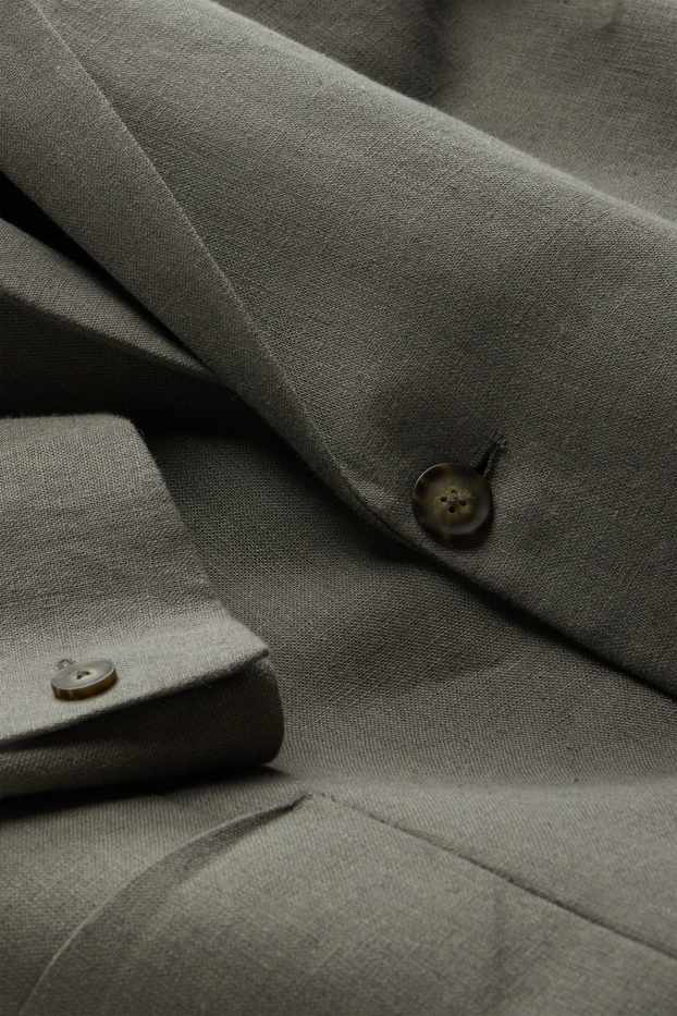 Bărbați - Sacou modular - regular fit - amestec de in - gri
