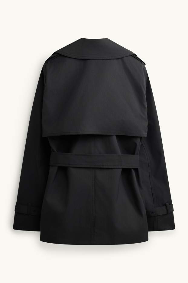 Femmes - Trenchcoat - finition déperlante - noir