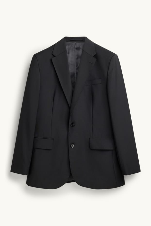 Uomo - Giacca coordinabile - regular fit - Flex - misto lana - LYCRA® - nero