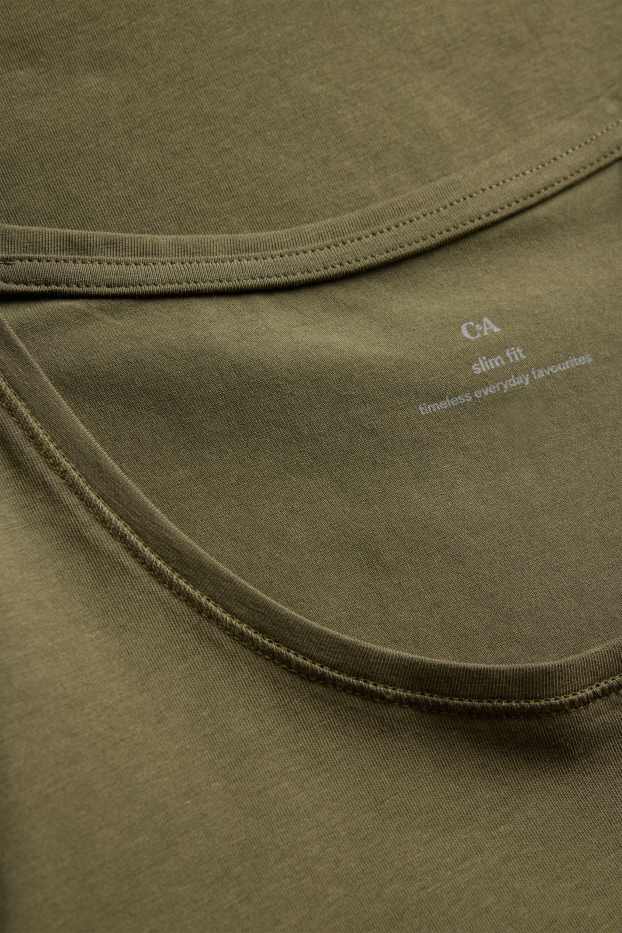 Damen - T-Shirt - Slim Fit - grün
