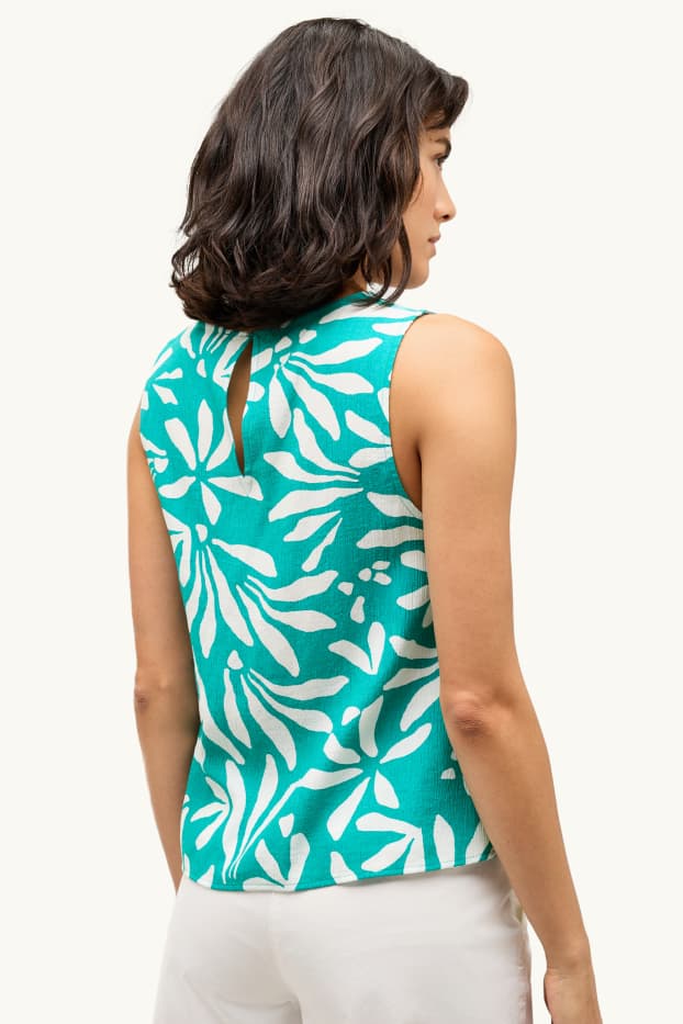 Femmes - Top - à motif - turquoise