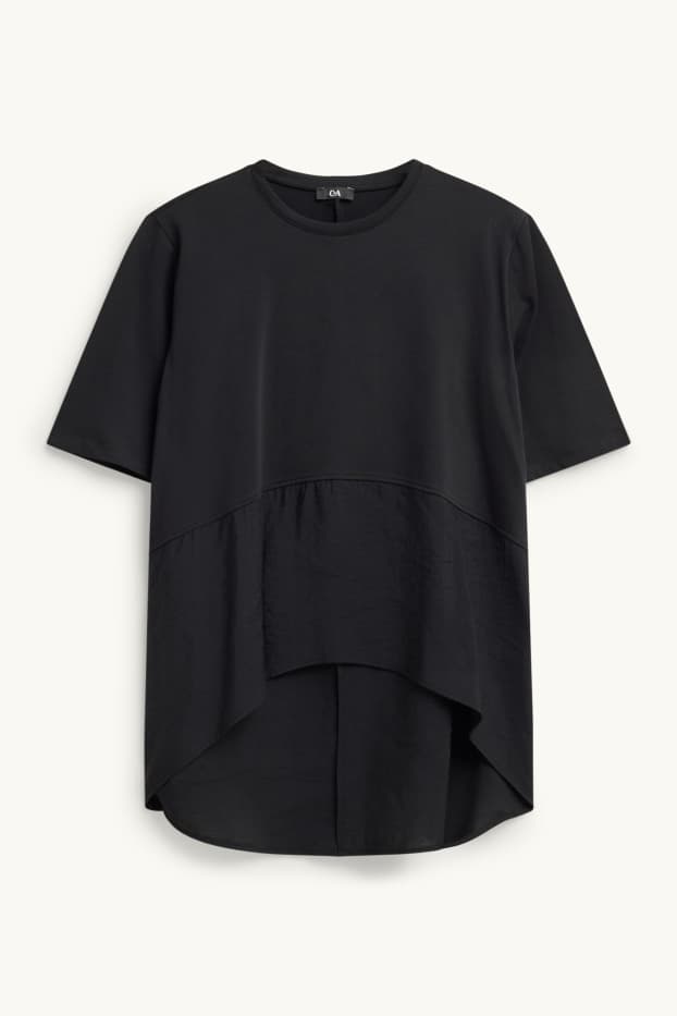 Damen - T-Shirt - Relaxed Fit - schwarz