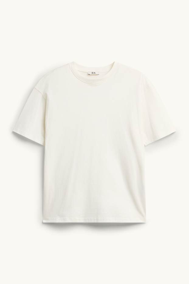 Damen - T-Shirt - Oversized - weiß