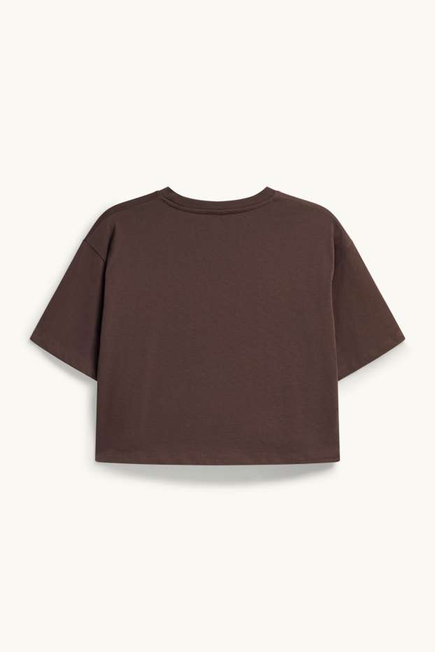 Damen - T-Shirt - Relaxed Fit - braun