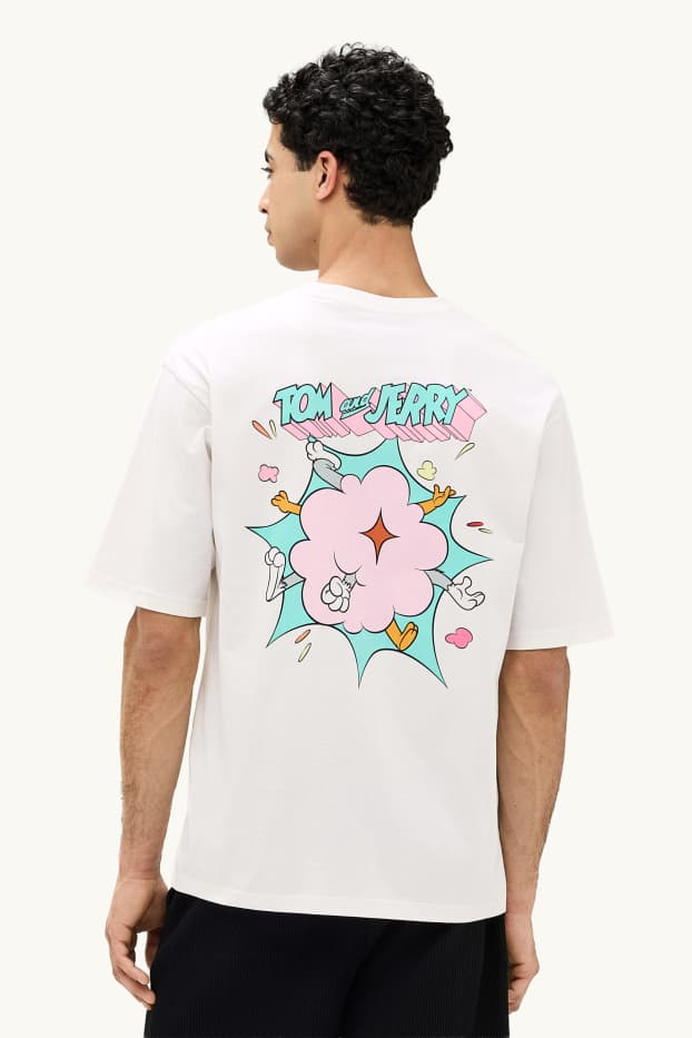 Hombre - Camiseta - relaxed fit - Tom y Jerry - blanco