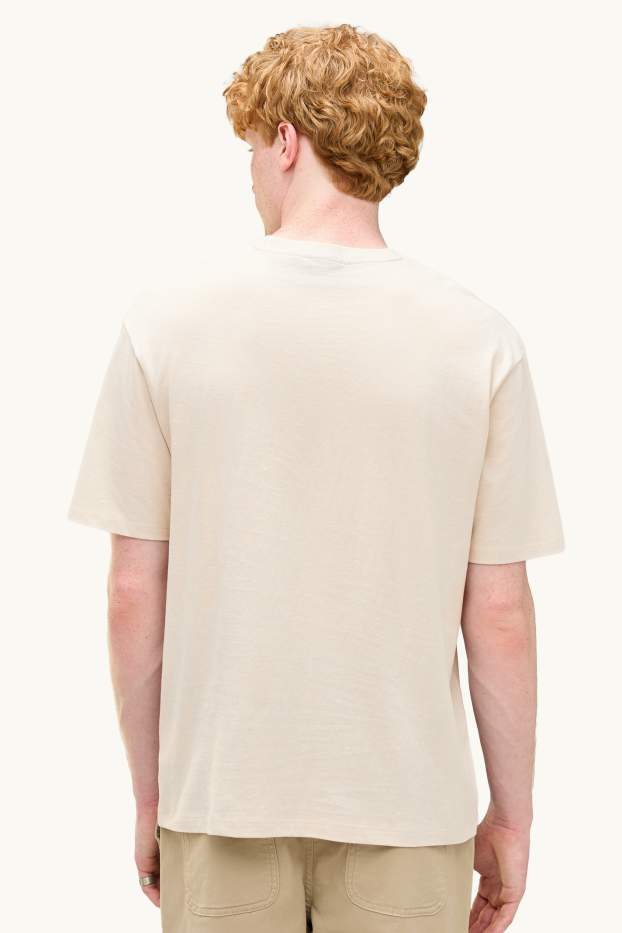 Herren - T-Shirt - Relaxed Fit - beige