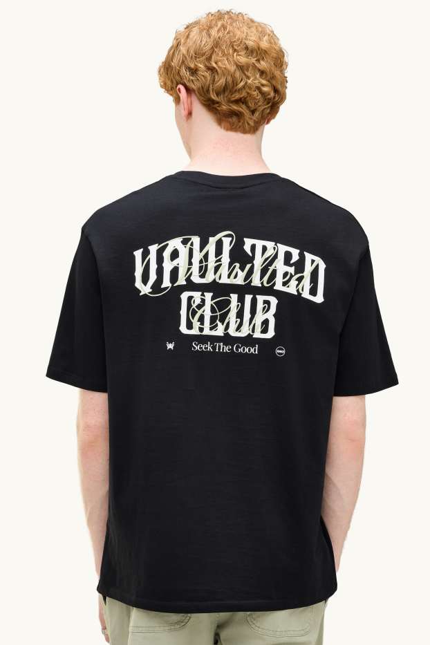 Herren - T-Shirt - Relaxed Fit - schwarz