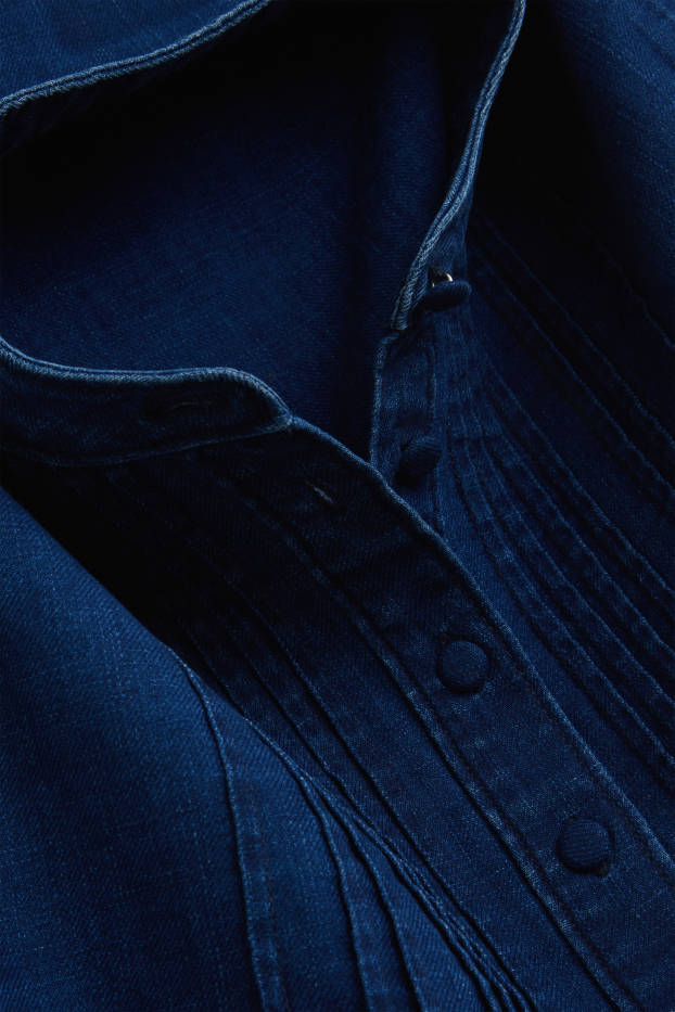Damen - Jeansbluse - dunkeljeansblau