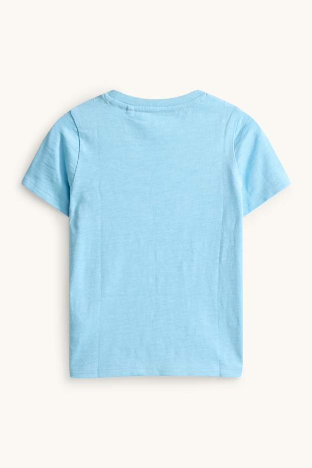 Enfants garçons - Lion et tracteurs - T-shirt - bleu