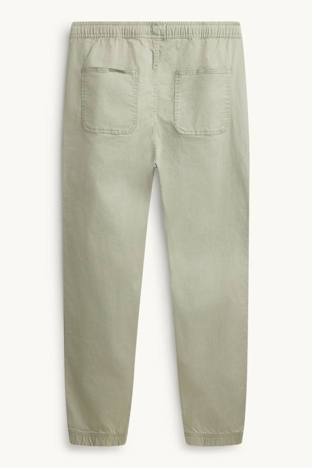 Pánské - Kalhoty chino - tapered fit - zelená