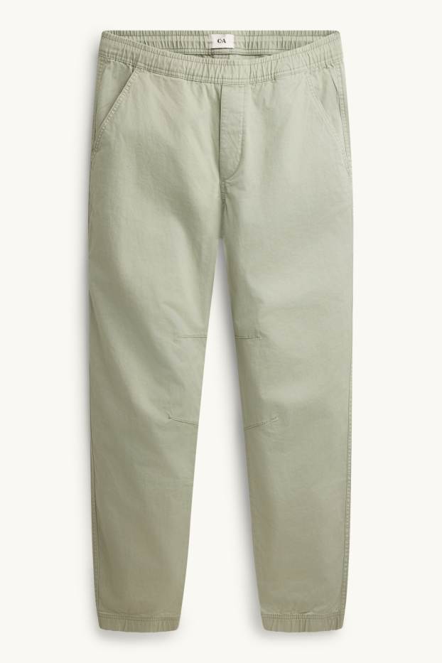 Pánské - Kalhoty chino - tapered fit - zelená